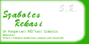 szabolcs rekasi business card